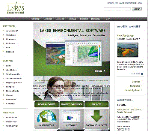 Lakes Environmental website