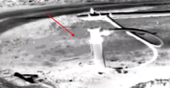 IR Image of biogas fugitive emissions from wellhead junction