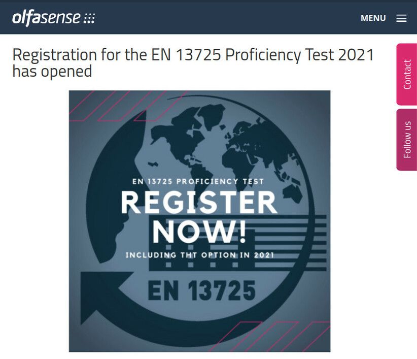 Registration for the EN 13725 Interlaboratory Comparison 2021 is now open