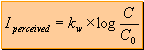 Weber Fechner relation